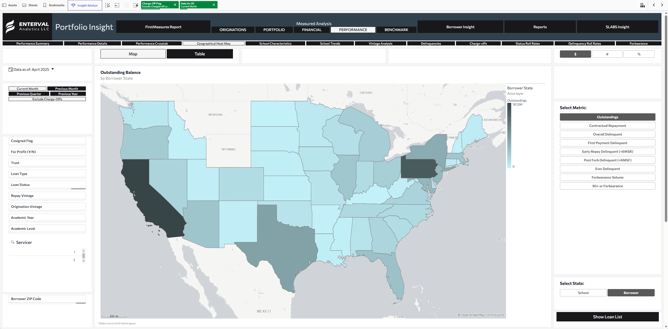 Portfolio Insight - MeasuredAnalysis - Performance - Geographic Heat Map - DEMO Version
